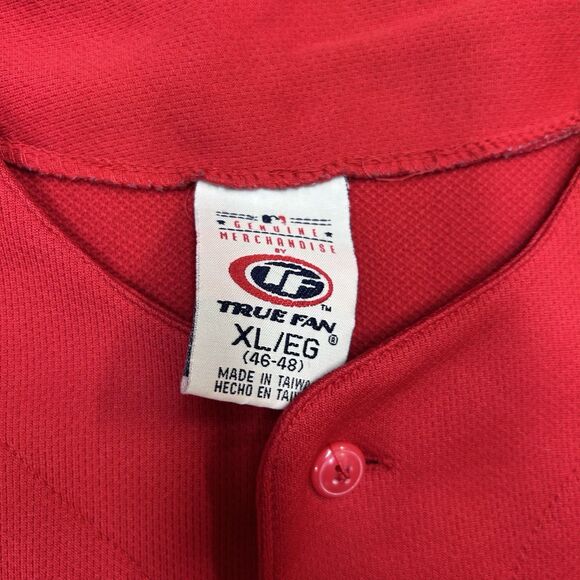 St Louis Cardinals Red Button Front Embroidered Baseball Jersey L - Picture 6 of 6